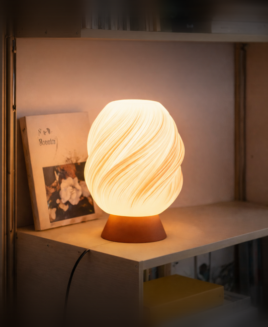 Twisted Cream Lamp