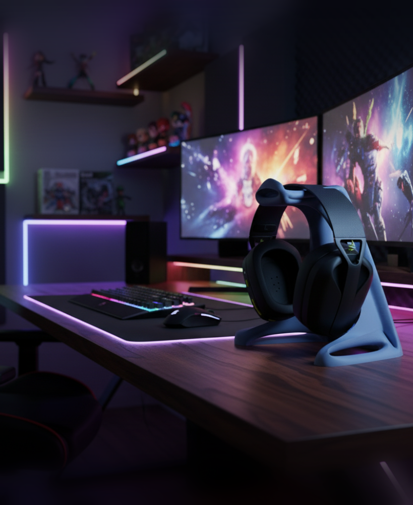 Flux Headphone Stand – Sculptural, Stable, Support-Free 3D Print