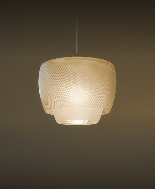 Flowline Ceiling Lamp – 3D Printed Dual Diffuser Pendant Light