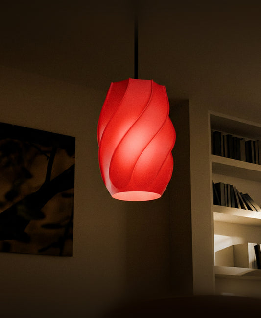 3D Printed Ceiling Lamp Shade – Universal Socket Fit, No Supports Needed