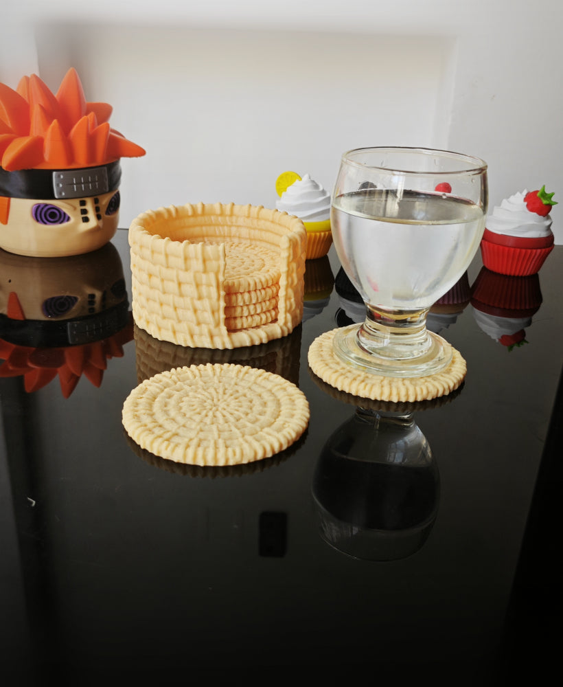 Wicker-Style Coaster Set