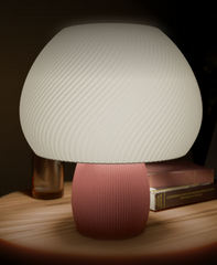 Rippled Mushroom Twisted Lamp
