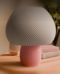 Rippled Mushroom Twisted Lamp